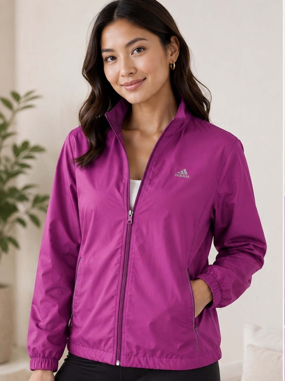 Adidas zip up jacket size M